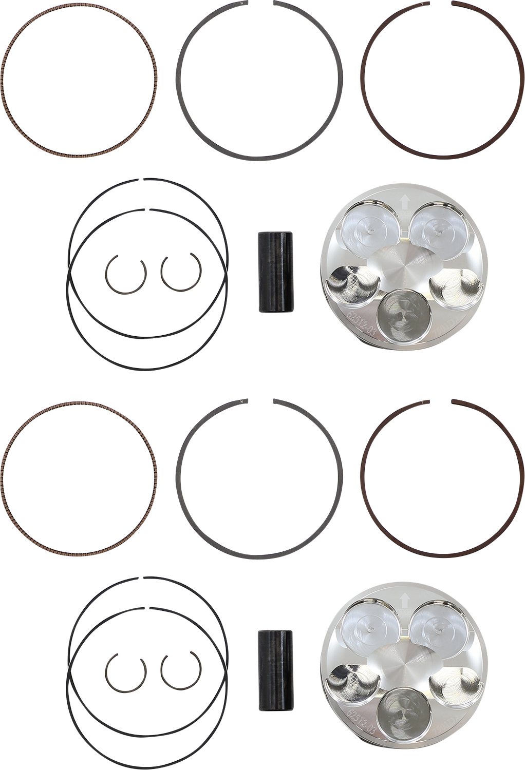 WOSSNER Piston Kit - 76.95 mm - Yamaha K7501DA-2