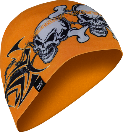ZAN HEADGEAR SportFlex® Beanie - Orange Tribal Skull WHLL669