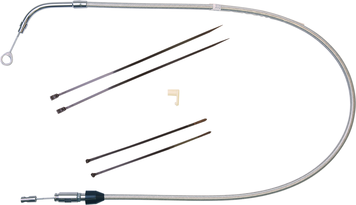 MAGNUM SHIELDING Polished Stainless Quick Connect Upper Clutch Cable - 43" 52354HE