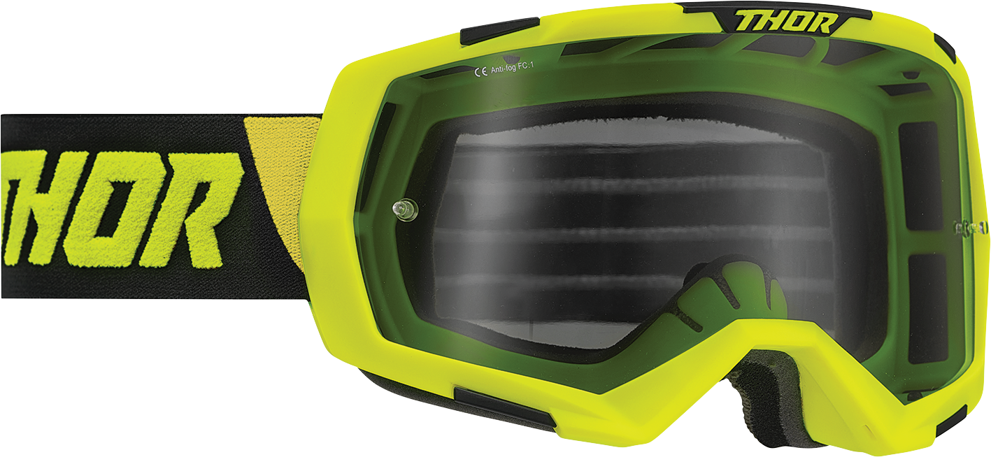 THOR Regiment Goggle - Lime/Black - Smoke Lens 2601-2965
