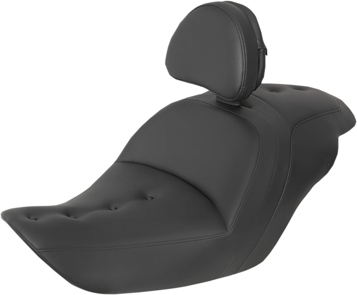 SADDLEMEN Roadsofa™ Pillow Top Seat - With Backrest - Black H23-20-181BR