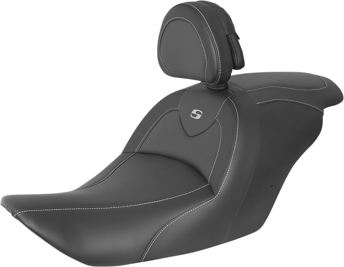SADDLEMEN Roadsofa™ Carbon Fiber Seat - Carbon Fiber - with Backrest - GL1800 '14-'17 H23-20-185BR