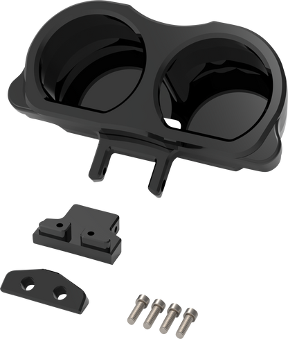 LA CHOPPERS Gauge Mount - Dual - Black - FLT LA-7397-03B