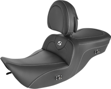 SADDLEMEN Heated Roadsofa™ Seat - Carbon Fiber - w/ Backrest 897-06-185BRHC