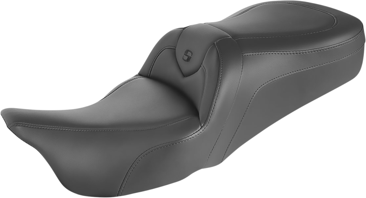 SADDLEMEN RoadSofa™ Seat - without Backrest - Black w/ Black Stitching - FLH '97-'07 897-06-187