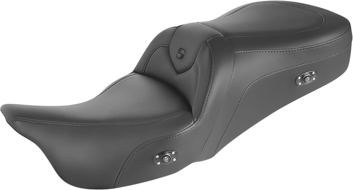 SADDLEMEN Heated RoadSofa™ Seat - Without Backrest - Black W/Black Stitching 897-06-187HCT