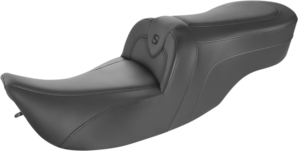 SADDLEMEN RoadSofa™ Seat - without Backrest - Black w/ Black Stitching - FLH/FLT '97-'07 897-07-187