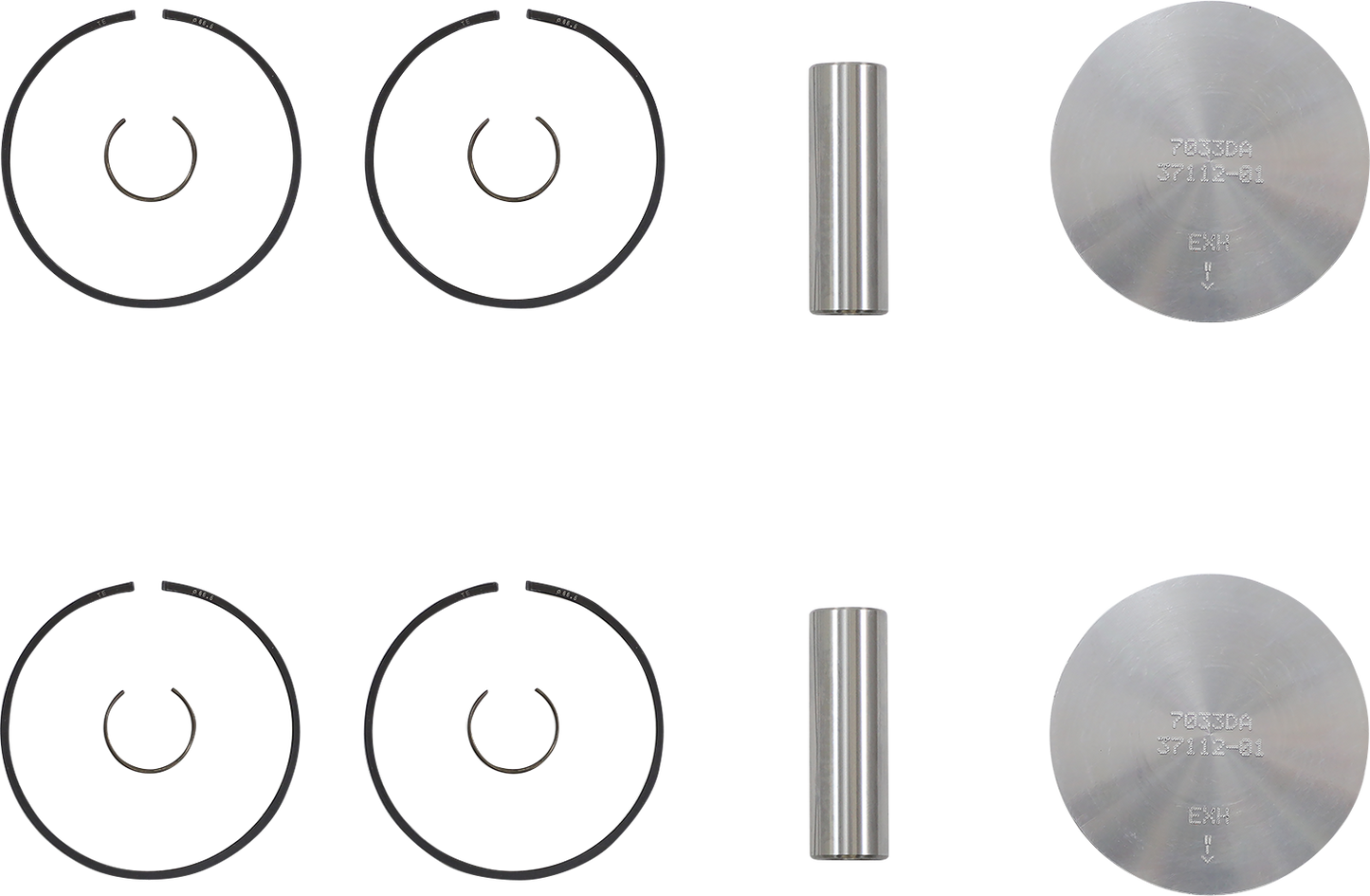 WOSSNER Piston Kit - 66.37 mm - Arctic Cat K7033DA-2