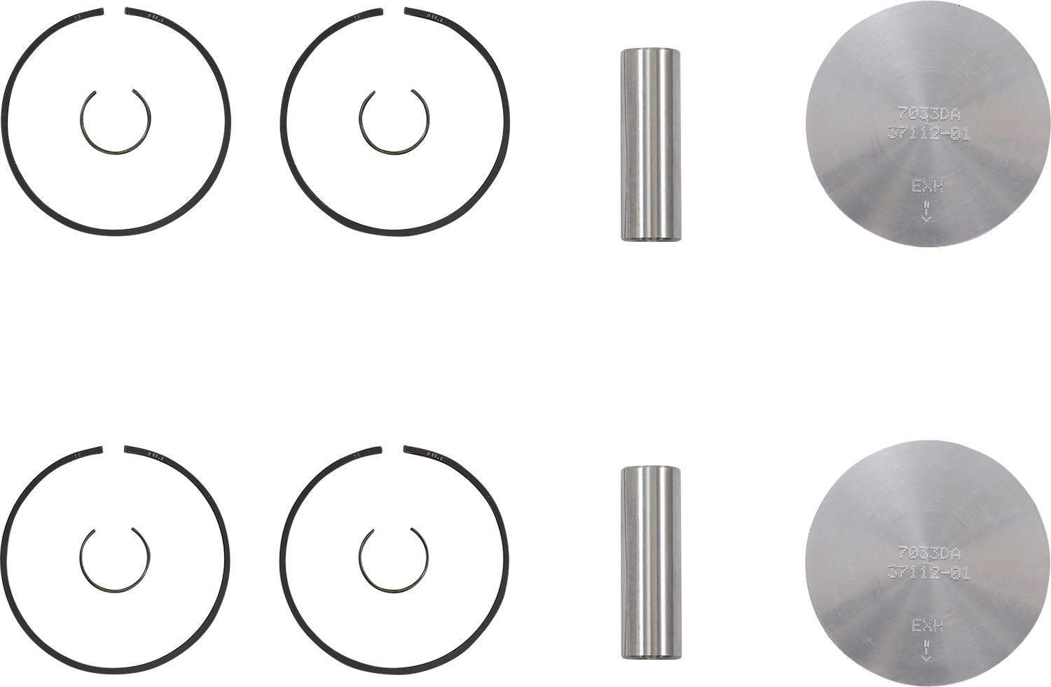 WOSSNER Piston Kit - 66.37 mm - Arctic Cat K7033DA-2