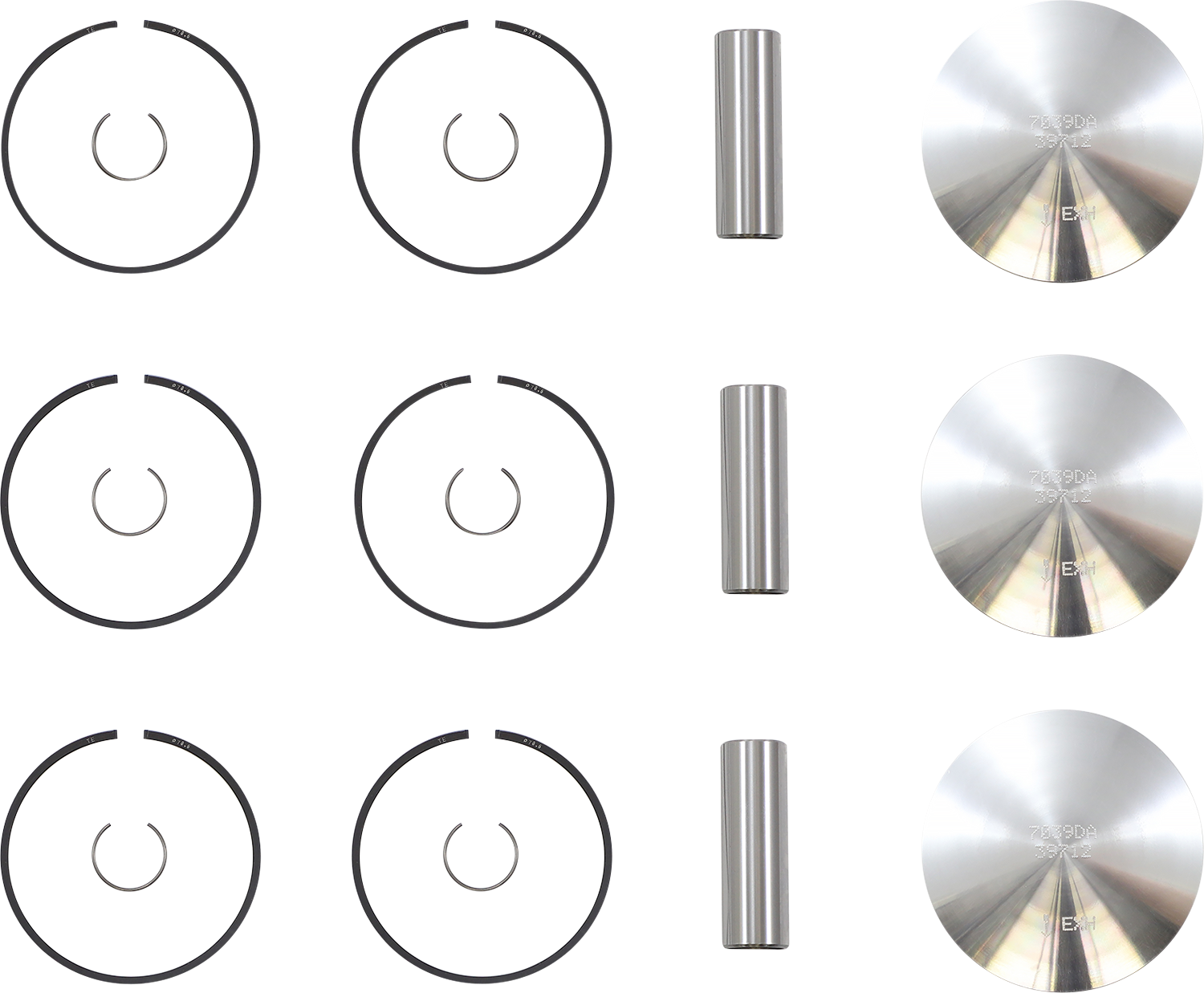 WOSSNER Piston Kit - 76.37 mm - Arctic Cat K7039DA-3