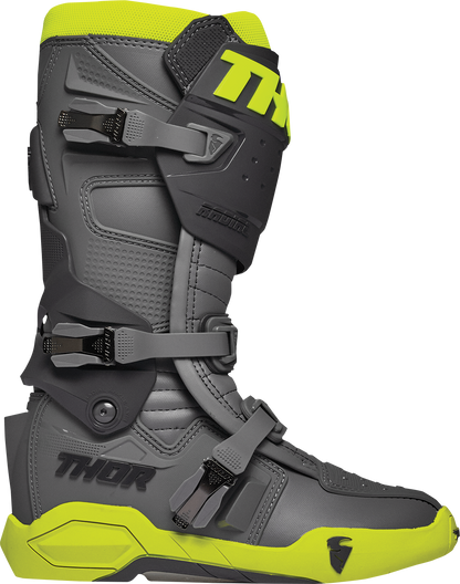 THOR Radial Boots - Gray/Fluorescent Yellow - Size 8 3410-2746