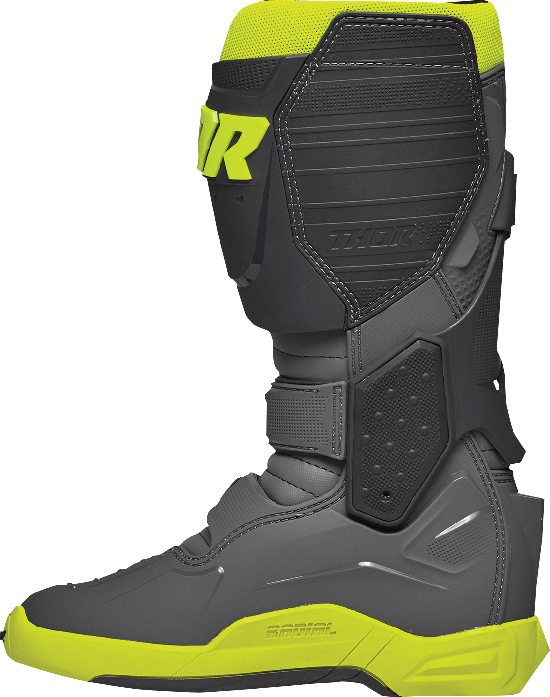 THOR Radial Boots - Gray/Fluorescent Yellow - Size 10 3410-2748