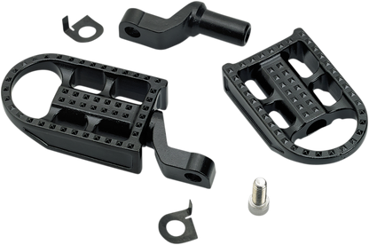 BILTWELL Mushman Foot Pegs - Step - Black Electroplated 7002-201-02