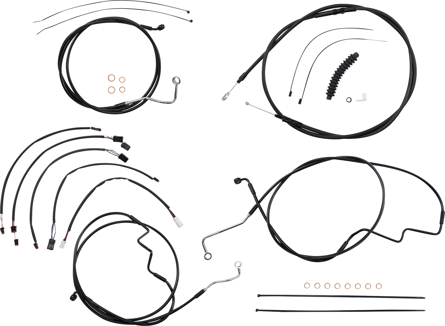 MAGNUM SHIELDING XR Handlebar Installation Kit - 15"-17" Ape Hangers - '21-'24 FLHRXS - Black 4861012