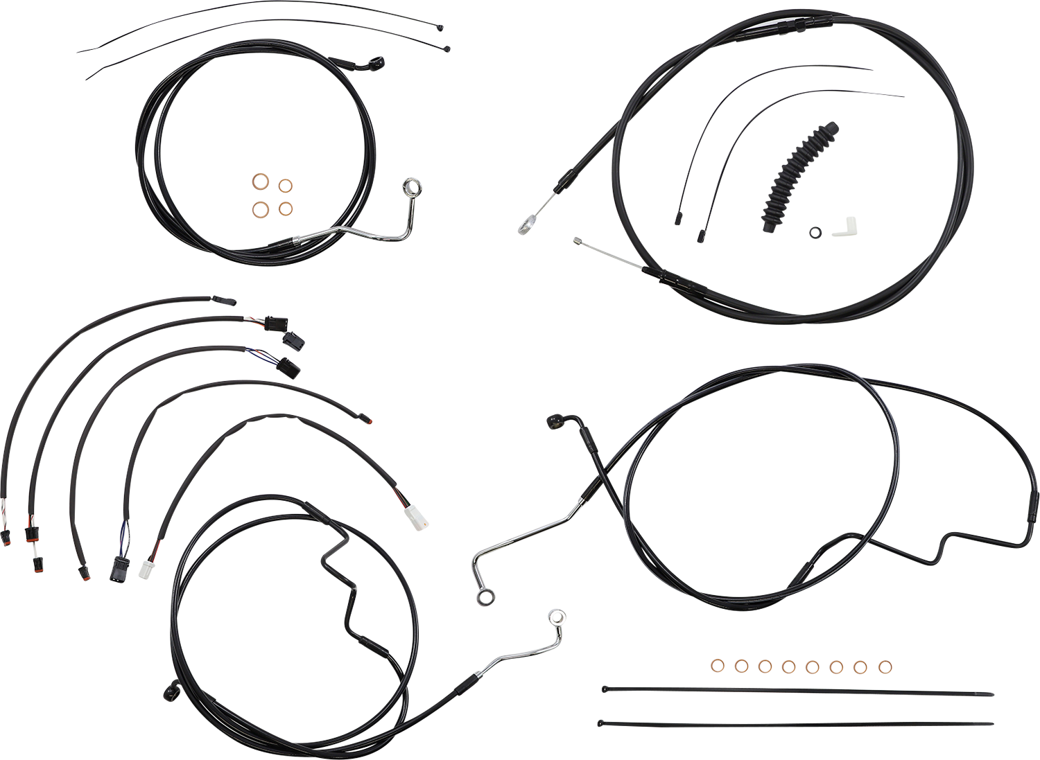 MAGNUM SHIELDING XR Handlebar Installation Kit - 15"-17" Ape Hangers - '21-'24 FLHRXS - Black 4861012