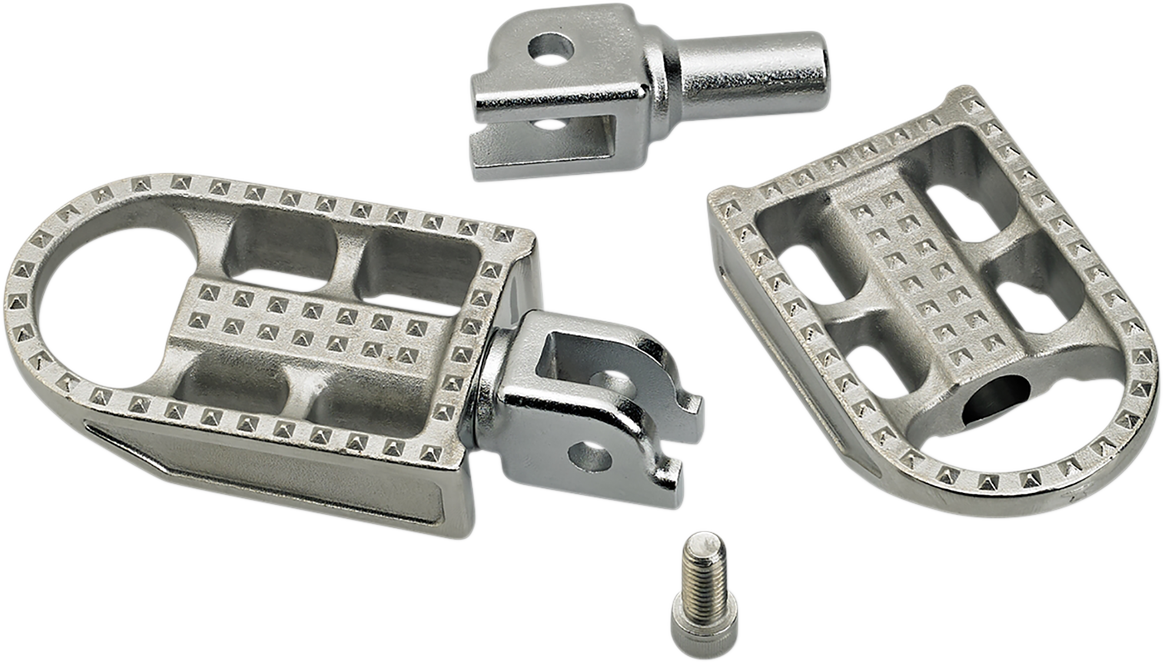 BILTWELL Mushman Foot Pegs - Step - Raw Polished 7002-302-03