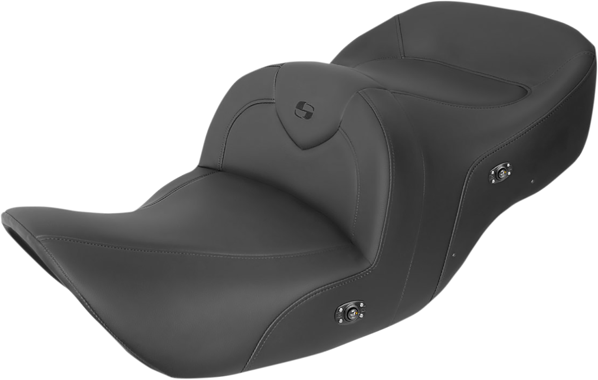 SADDLEMEN RoadSofa™ Seat - without Backrest - Black w/ Black Stitching - Heated - GL1800 '01-'10 H01-07-187HCT