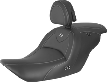 SADDLEMEN Roadsofa™ Carbon Fiber Heated Seat - Black - with Backrest - GL1800 '14-'17 H23-20-185BRHCT