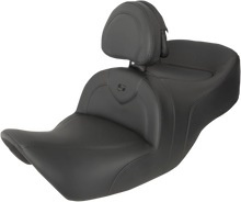 SADDLEMEN RoadSofa™ Seat - with Backrest - Black/Black Stitching - GL1800 '01-'10 H01-07-187BR