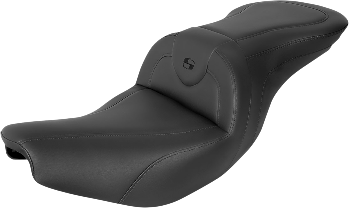 SADDLEMEN RoadSofa™ Seat - without Backrest - Black/Black Stitching - Indian '14-'24 I14-07-187