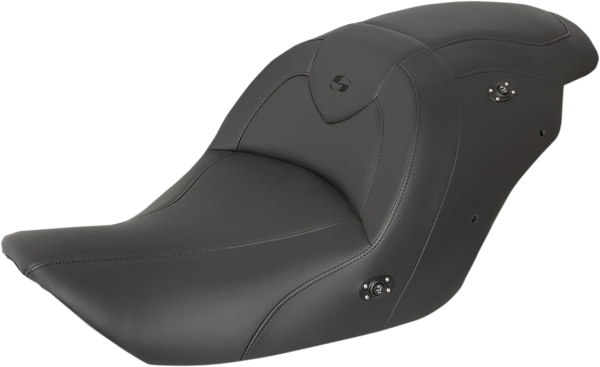 SADDLEMEN Seat - RoadSofa™ - without Backrest - Black w/ Black Stitching - Heated - GL1800 '14-'17 H23-20-187HCT