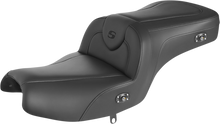 SADDLEMEN RoadSofa™ Seat - without Backrest - Black w/ Black Stitching - Heated - Challenger/Pursuit '20-'24 I20-06-187HCT