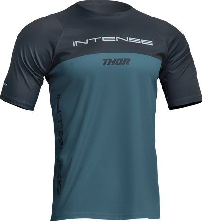 THOR Intense Assist Censis Short-Sleeve Jersey - Teal/Midnight - Medium 5020-0218