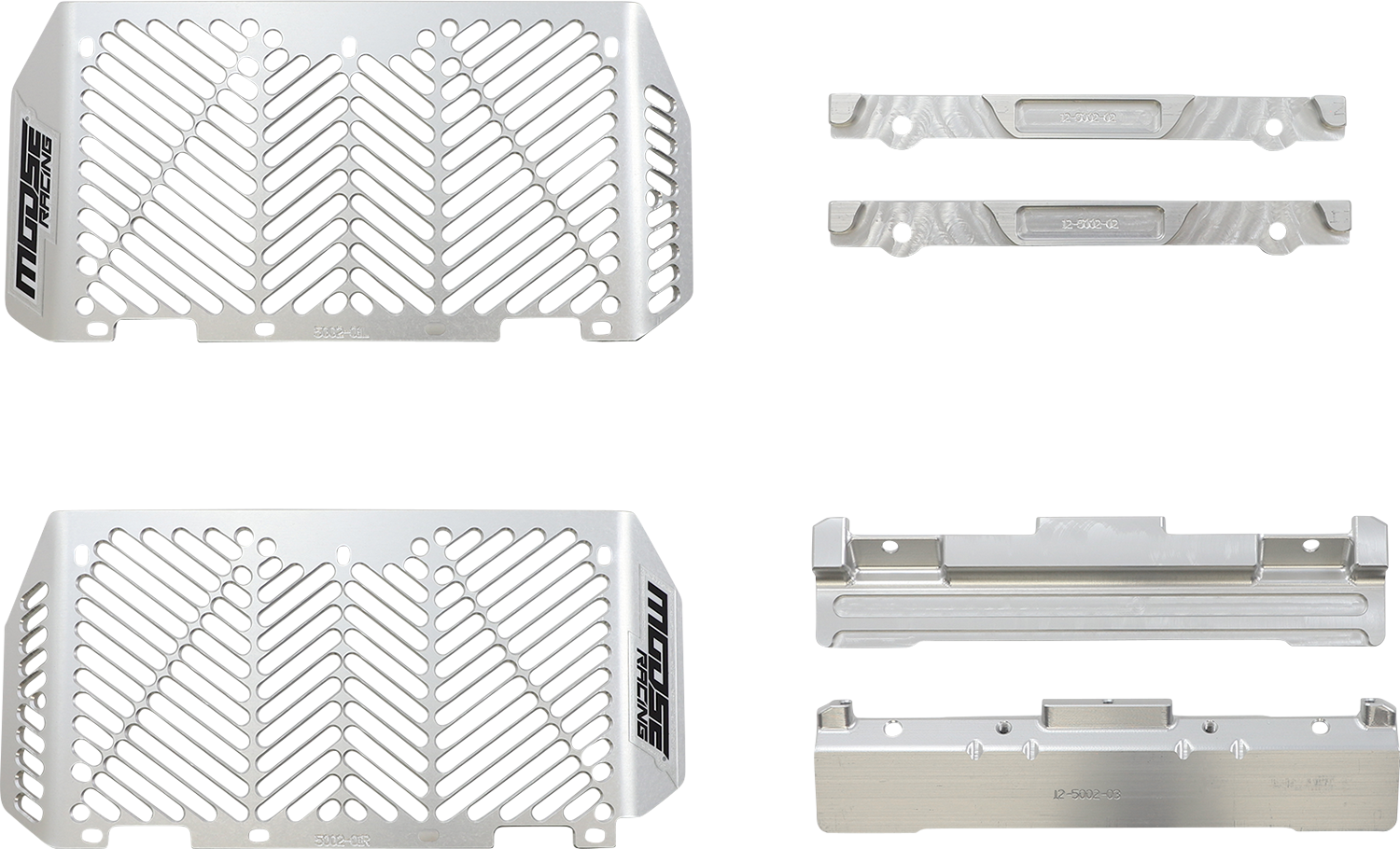 MOOSE OFFROAD Billet Radiator Guards - Silver - Yamaha 12-5102