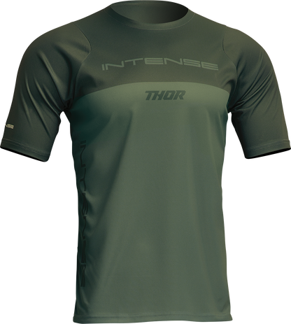 THOR Intense Assist Censis Short-Sleeve Jersey - Forest Green - Large 5020-0213