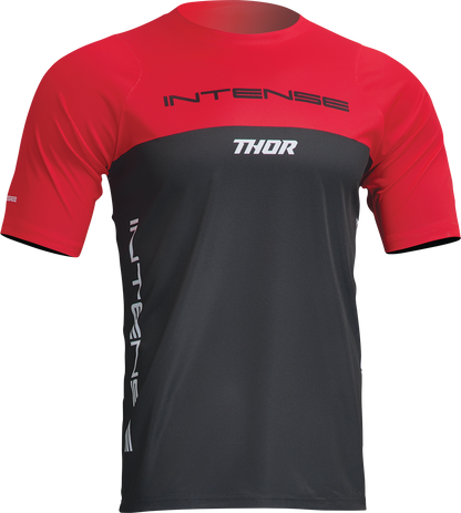 THOR Intense Assist Censis Short-Sleeve Jersey - Red/Black - Large 5020-0207