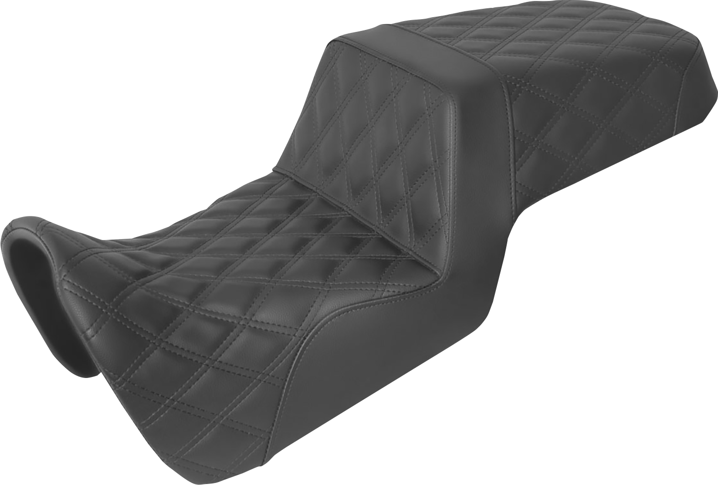 SADDLEMEN Step-Up Seat - Full Lattice Stitch - Black - Pan America '21-'24 821-34-175