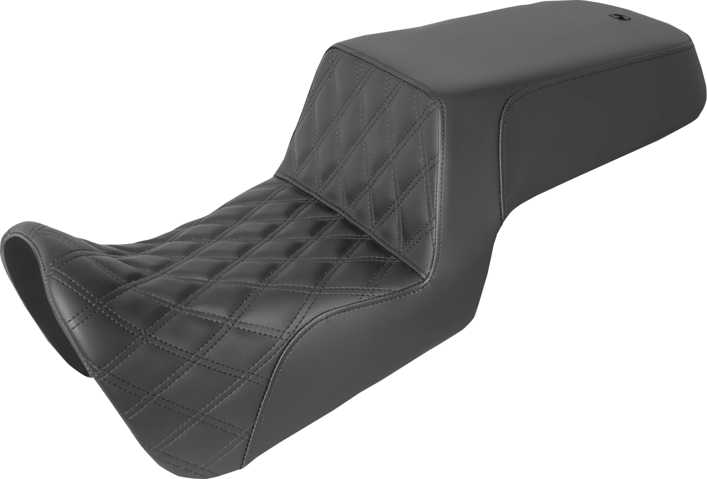 SADDLEMEN Step-Up Seat - Front Lattice Stitch/Rear Smooth - Black - Pan America '21-'24 821-34-172