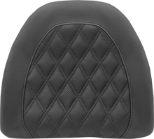 SADDLEMEN Tour-Pak® Backrest Pad Cover - Lattice Stitched - Black 88-11884LS