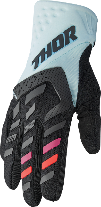 THOR Women's Spectrum Gloves - Black/Light Mint - Small 3331-0234