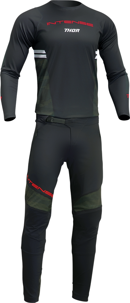 THOR Intense Assist Berm Long-Sleeve Jersey - Black/Camo - Large 5020-0225