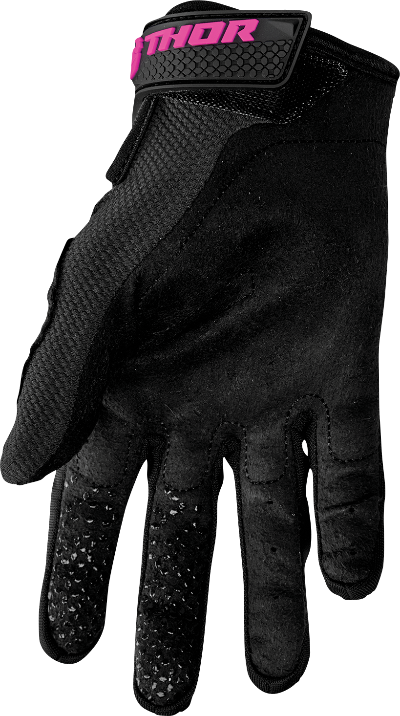 THOR Women's Sector Gloves - Black/Pink - XL 3331-0245