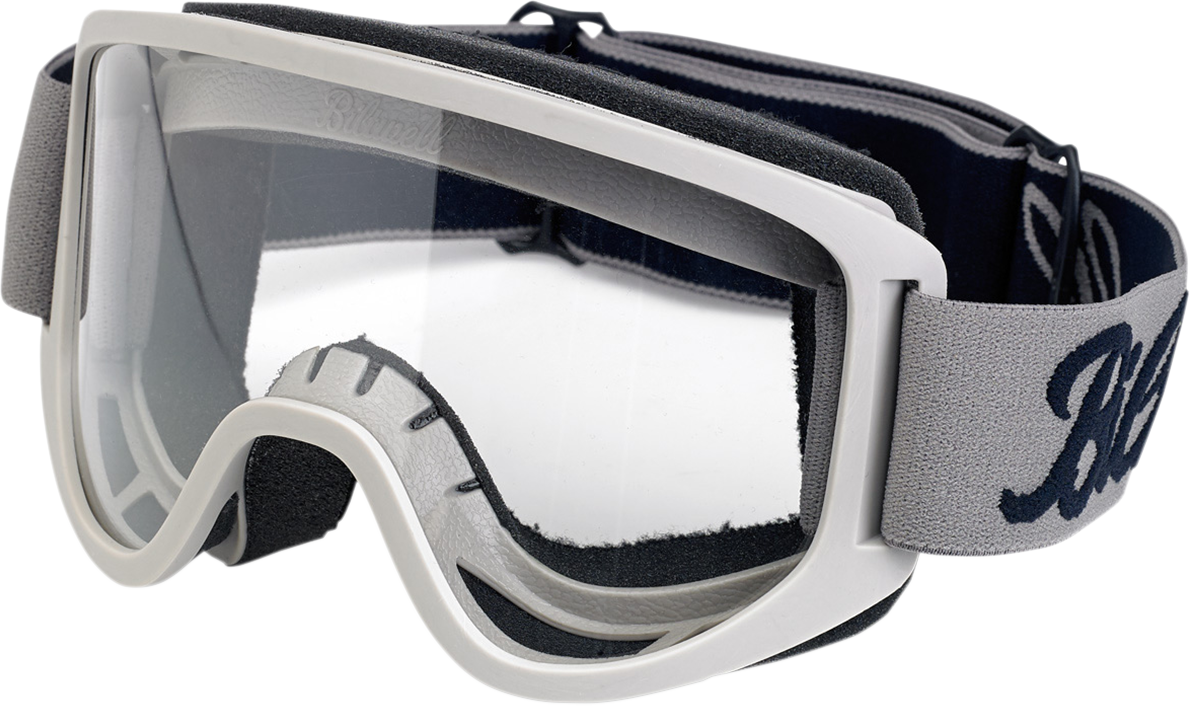 BILTWELL Moto 2.0 Goggle - Script - Titanium - Clear Lens 2101-5301-013