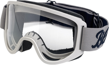 BILTWELL Moto 2.0 Goggle - Script - Titanium - Clear Lens 2101-5301-013
