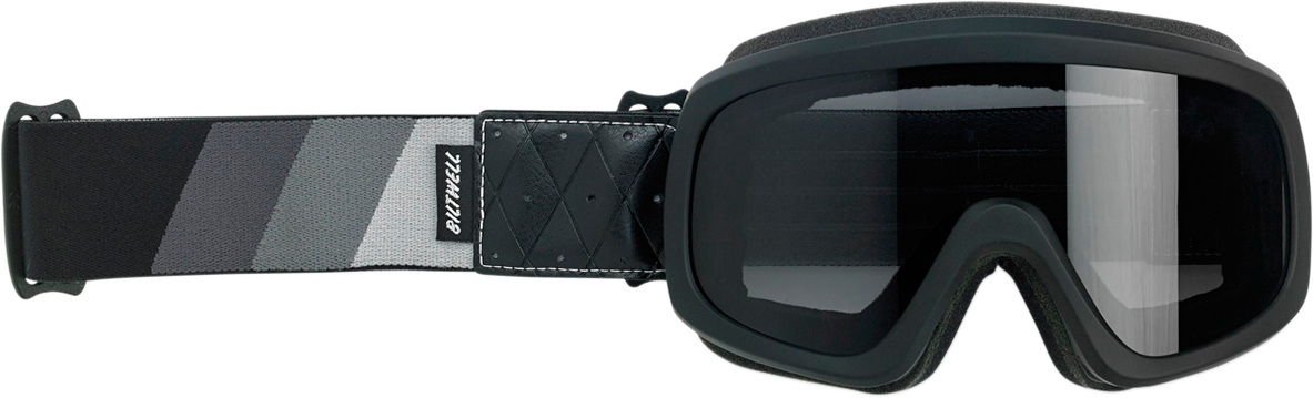 BILTWELL Overland 2.0 Goggle - Tri-Stripe - Black/Silver/Gray - Smoke Lens 2111-5102-002