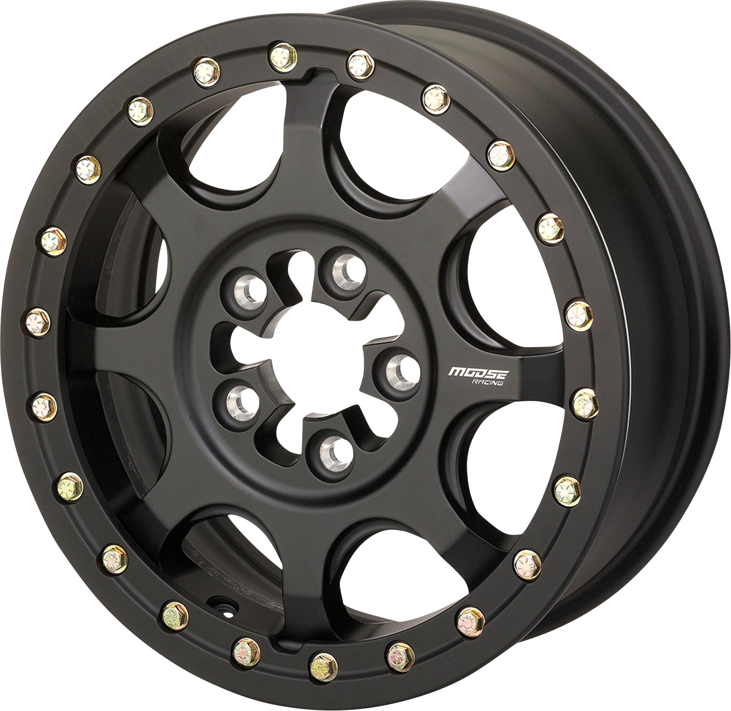 MOOSE OFFROAD Wheel - 351X - 5-Lug/Beadlock - Front/Rear - Satin Black - 15x7 - 5/4.5 - 5+2 351BM157545SB64