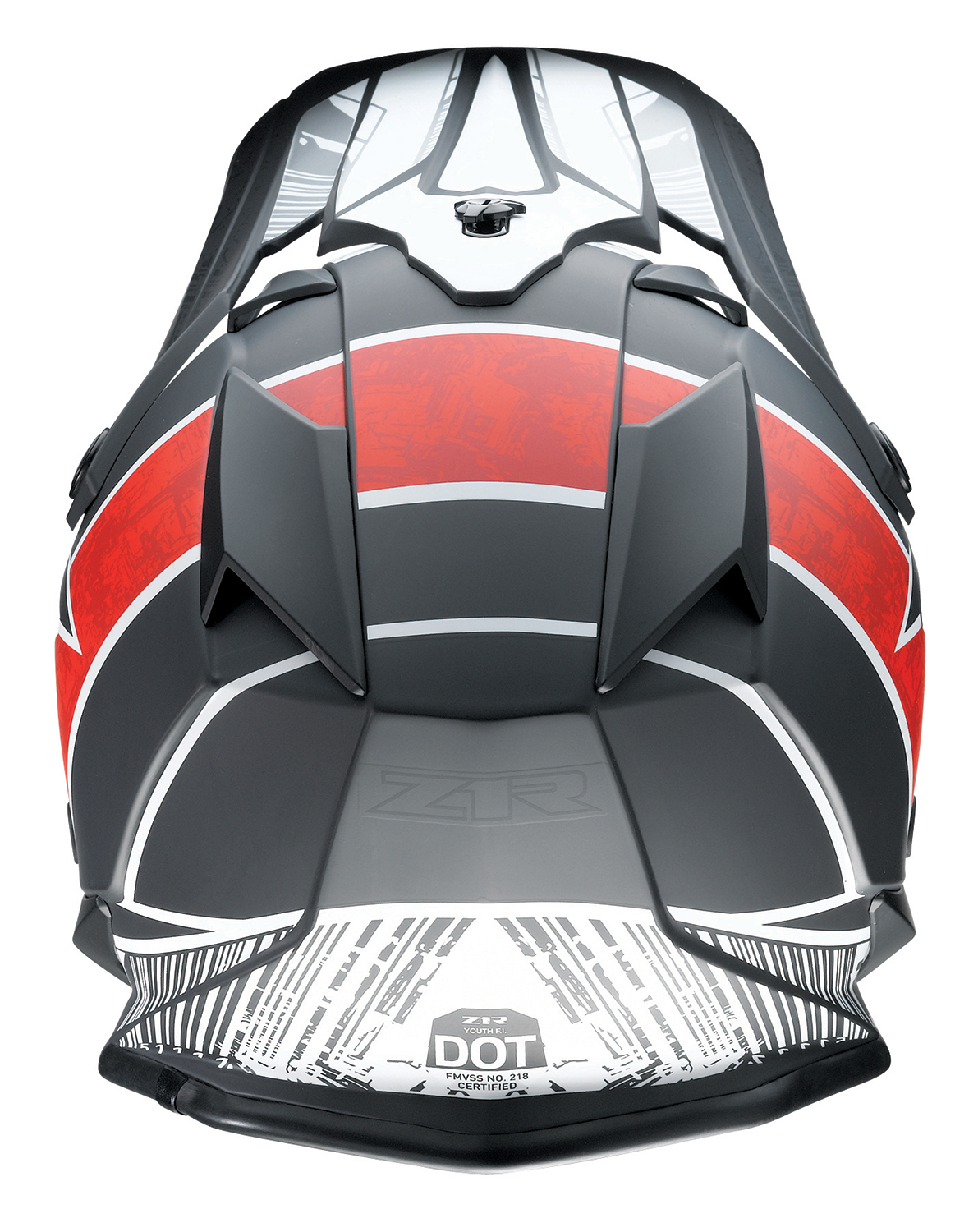 Z1R Youth F.I. Helmet - Fractal - MIPS® - Matte Black/Red - Medium 0111-1518