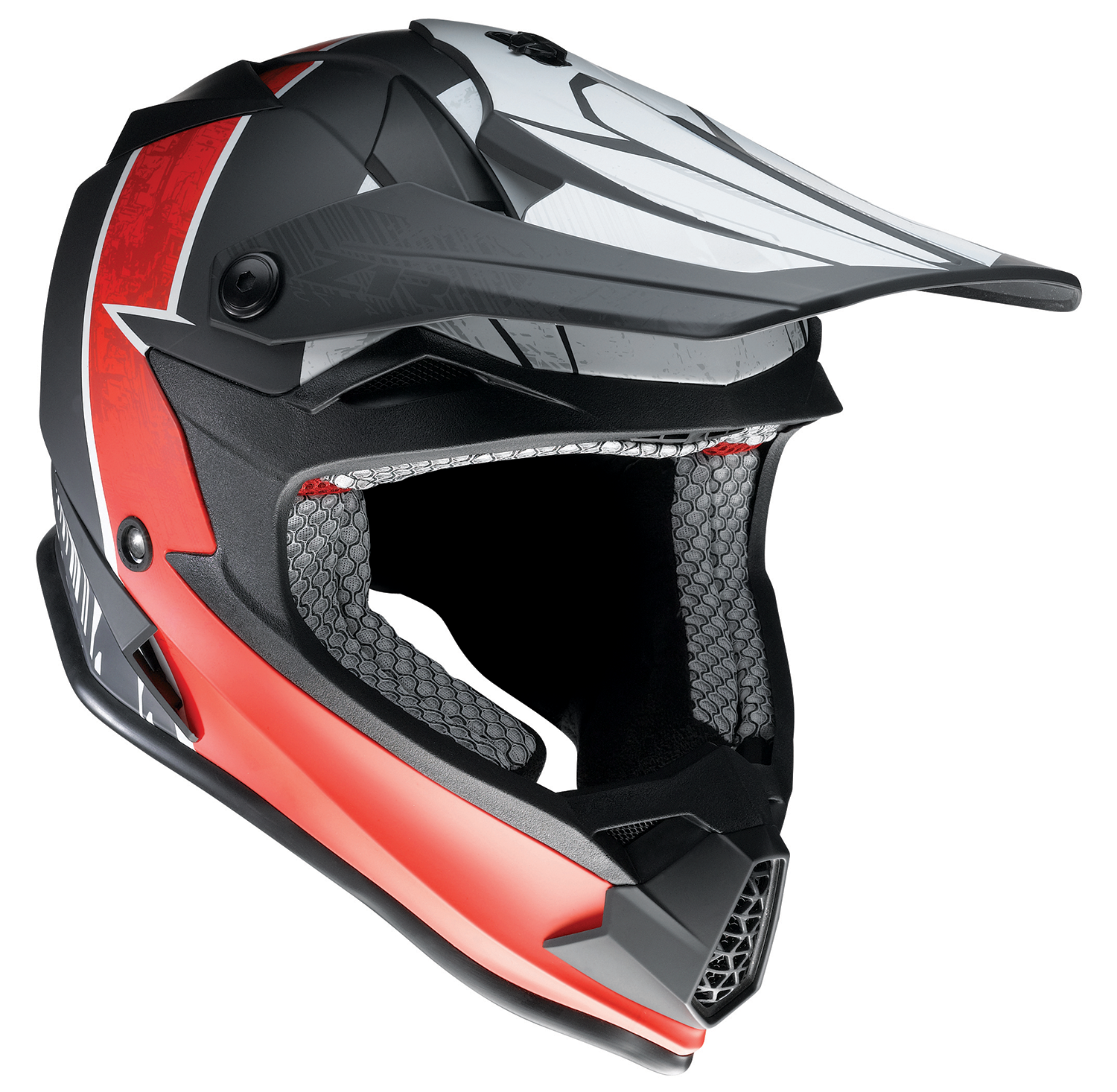 Z1R Youth F.I. Helmet - Fractal - MIPS® - Matte Black/Red - Medium 0111-1518