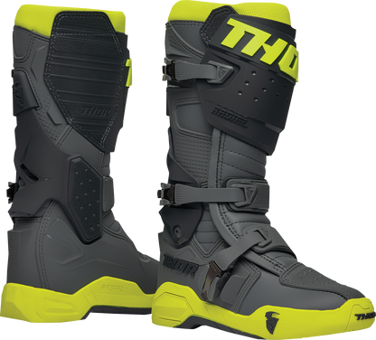 THOR Radial Boots - Gray/Fluorescent Yellow - Size 12 3410-2750