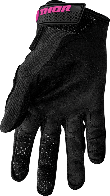 THOR Women's Sector Gloves - Black/Pink - Small 3331-0242