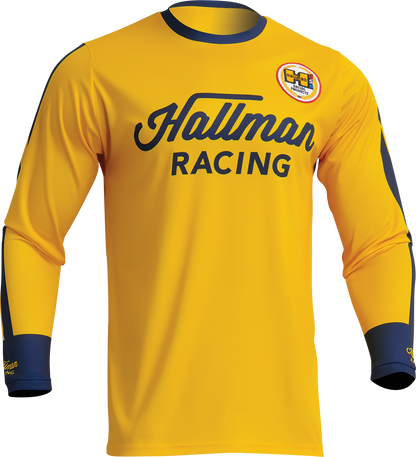 THOR Hallman Differ Roosted Jersey - Lemon/Navy - Small 2910-7121
