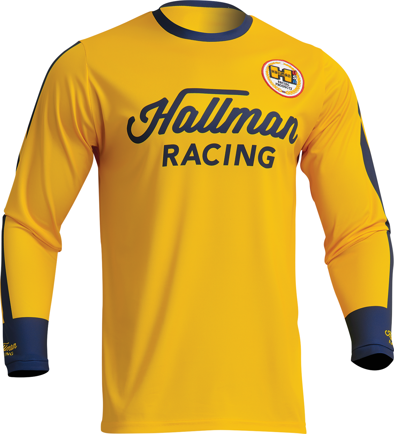 THOR Hallman Differ Roosted Jersey - Lemon/Navy - XL 2910-7124