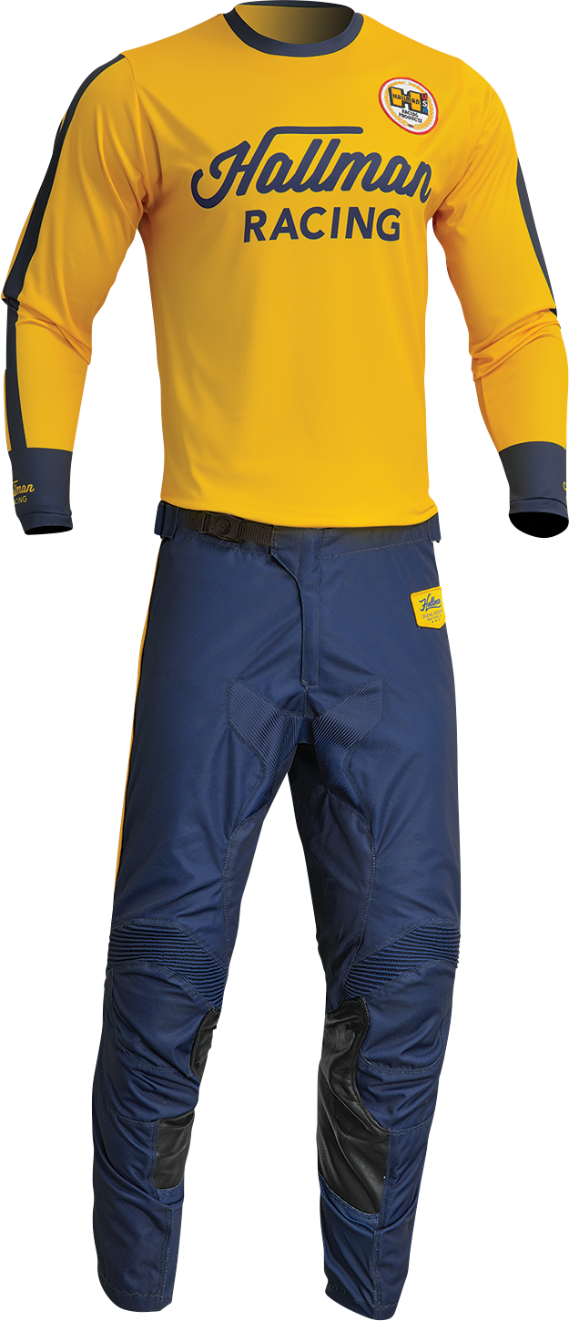 THOR Hallman Differ Roosted Jersey - Lemon/Navy - 2XL 2910-7125