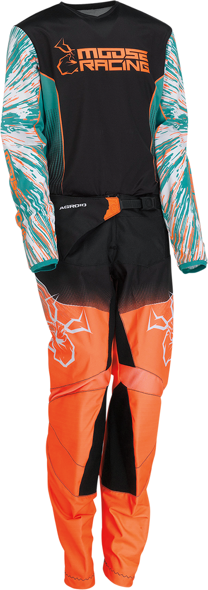MOOSE OFFROAD Youth Agroid Pants - Teal/Orange/Black - US 26 2903-2259