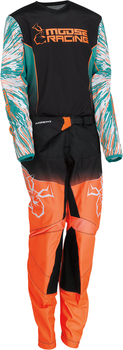 MOOSE OFFROAD Youth Agroid Pants - Teal/Orange/Black - US 26 2903-2259