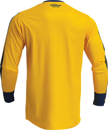 THOR Hallman Differ Roosted Jersey - Lemon/Navy - Small 2910-7121